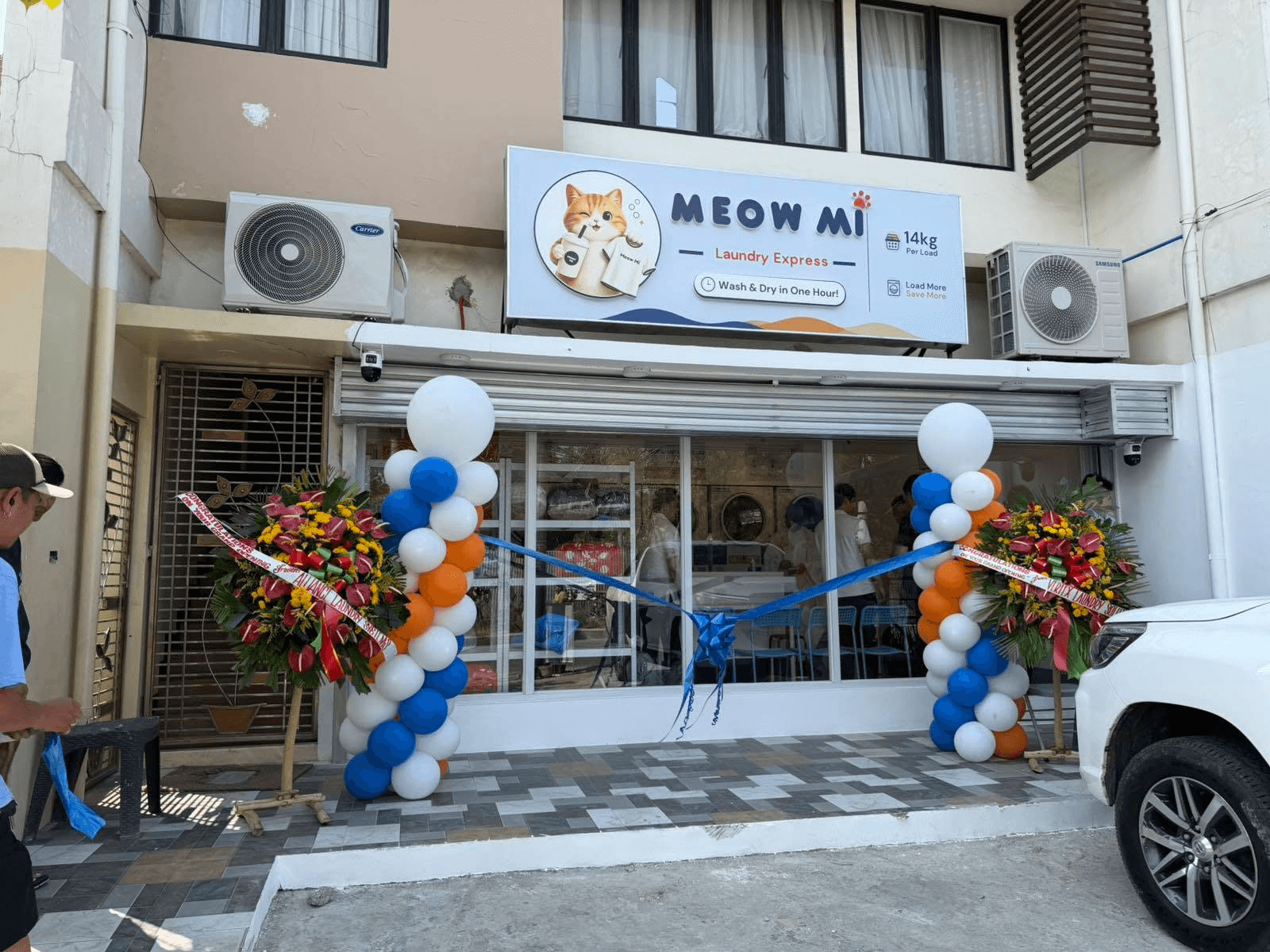 Meow Mi Laundry Express storefront at Anami Homes Mactan